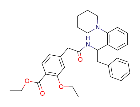 ethyl 2-ethoxy-4-<2-<<2-phenyl-1-<2-(1-piperidinyl)phenyl>ethyl>amino>-2-oxoethyl>-benzoate