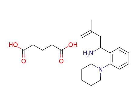 3-methyl-1-(2-piperidino-phenyl)-3-butenylamine glutarate