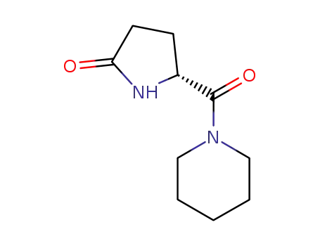 Molecular Structure of 110958-19-5 (2-Pyrrolidinone,5-(1-piperidinylcarbonyl)-, (5R)-)