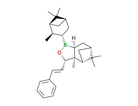 (1R,2S,3S,6S,8S)-2,9,9-Trimethyl-3-((E)-styryl)-5-((1S,2R,3S,5S)-2,6,6-trimethyl-bicyclo[3.1.1]hept-3-yl)-4-oxa-5-bora-tricyclo[6.1.1.02,6]decane