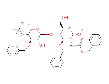 [(2S,3R,4R,5S,6R)-4-Benzyloxy-5-((4aS,6S,7R,8R,8aR)-8-benzyloxy-7-hydroxy-2,2-dimethyl-hexahydro-pyrano[3,2-d][1,3]dioxin-6-yloxy)-6-hydroxymethyl-2-methoxy-tetrahydro-pyran-3-yl]-carbamic acid benzyl ester