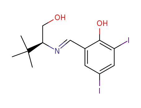 (S,E)-2-(((1-hydroxy-3,3-dimethylbutan-2-yl)imino)methyl)-4,6-diiodophenol