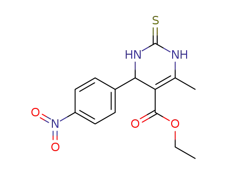 6-methyl-4-(4-nitro-phenyl)-2-thioxo-1,2,3,4-tetrahydro-pyrimidine-5-carboxylic acid ethyl ester