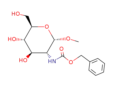 Molecular Structure of 4704-15-8 (Methyl2-deoxy-2-[[(phenylmethoxy)carbonyl]amino]-alpha-D-glucopyranoside)