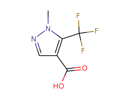 Molecular Structure of 119083-00-0 (1-METHYL-5-(TRIFLUOROMETHYL)-1H-PYRAZOLE-4-CARBOXYLIC ACID)