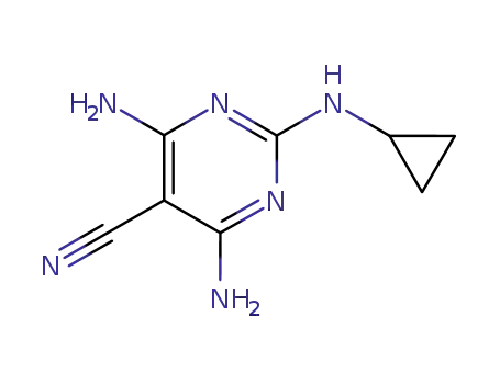 2-cyclopropylamino-4,6-diamino-5-cyanopyrimidine