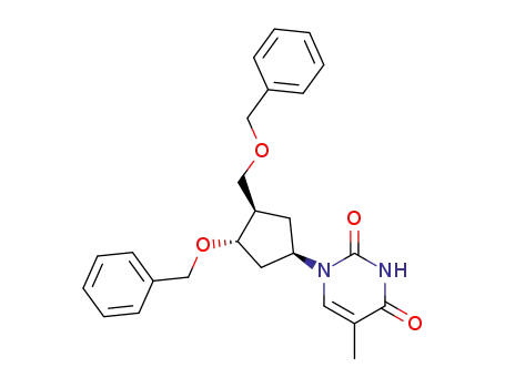 1-(3',5'-di-O-benzyl-2'-deoxy-6'-carba-β-D-ribofuranosyl)thymine
