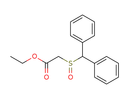 Molecular Structure of 118286-19-4 (ACETIC ACID, [(DIPHENYLMETHYL)SULFINYL]-, ETHYL ESTER)