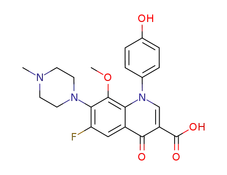 6-fluoro-1-(4-hydroxy-phenyl)-8-methoxy-7-(4-methyl-piperazin-1-yl)-4-oxo-1,4-dihydro-quinoline-3-carboxylic acid