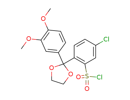 5-chloro-2-[2-(3,4-dimethoxy-phenyl)-[1,3]dioxolan-2-yl]-benzenesulfonyl chloride