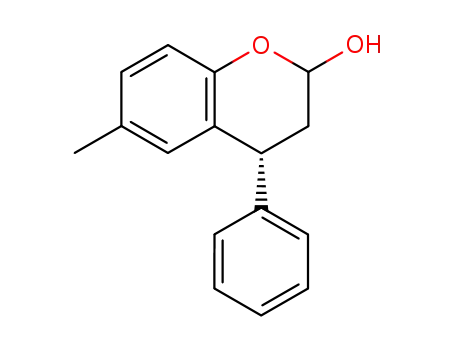 Molecular Structure of 828933-86-4 (2H-1-Benzopyran-2-ol, 3,4-dihydro-6-methyl-4-phenyl-, (4R)-)