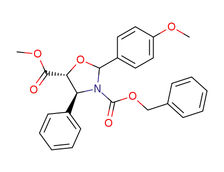 (4S,5R)-5-methoxycarbonyl-2-(4-methoxyphenyl)-4-phenyl-3-benzyloxycarbonyl-1,3-oxazolidine