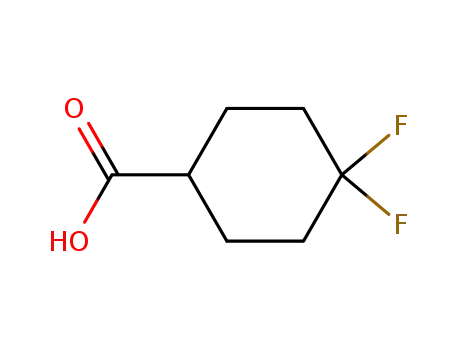 Molecular Structure of 122665-97-8 (4,4-Difluorocyclohexanecarboxylic acid)
