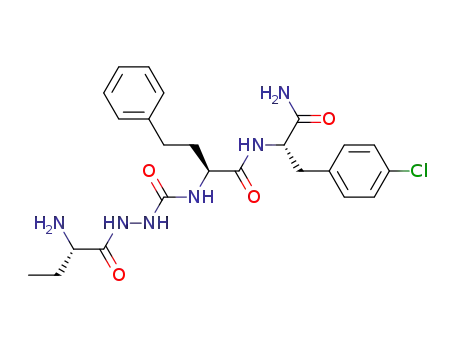 1-(2S-2-aminobutanoyl)-4-[2S-N-[2S-3-(p-chlorophenyl)propan-2-yl-amide]-4-phenylbutan-2-yl-amide]semicarbazide