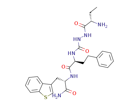 1-(2S-2-aminobutanoyl)-4-[2S-N-[2S-3-(benzo[b]thiophen-3-yl)propan-2-yl-amide]-4-phenylbutan-2-yl-amide]semicarbazide