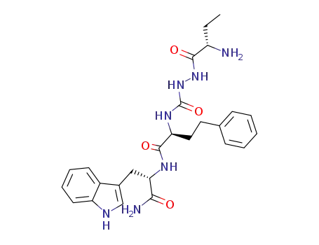 1-(2S-2-aminobutanoyl)-4-[2S-N-[2S-3-(indol-3-yl)propan-2-yl-amide]-4-phenylbutan-2-2-yl-amide]semicarbazide
