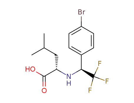 (S)-2-(((S)-1-(4-bromophenyl)-2,2,2-trifluoroethyl)amino)-4-methylpentanoic acid