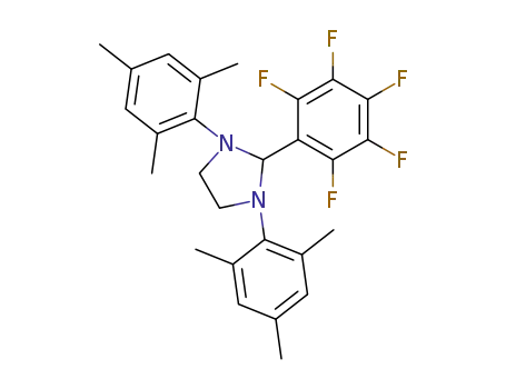 Molecular Structure of 782479-45-2 (Imidazolidine, 2-(pentafluorophenyl)-1,3-bis(2,4,6-trimethylphenyl)-)