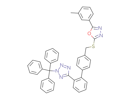 5-[4'-(5-m-tolyl-[1,3,4]oxadiazol-2-ylsulfanylmethyl)-biphenyl-2-yl]-2-trityl-2H-tetrazole