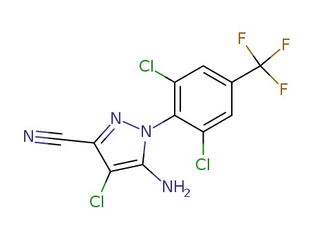 5-amino-4-chloro-1-(2,6-dichloro-4-trifluoromethyl-phenyl)-1H-pyrazole-3-carbonitrile