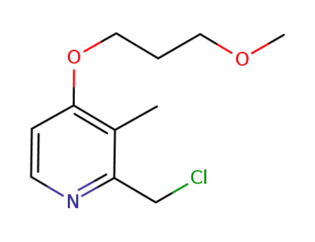Molecular Structure of 117977-20-5 (2-Chloromethyl-4-(3-methoxypropoxy)-3-methylpyridin)