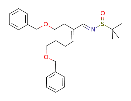 2-methyl-propane-2-sulfinic acid [6-benzyloxy-2-(2-benzyloxy-ethyl)-hex-2-enylidene]-amide