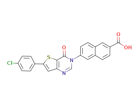 6-[6-(4-chlorophenyl)-4-oxothieno[3,2-d]pyrimidin-3(4H)-yl]-2-naphthalenecarboxylic acid