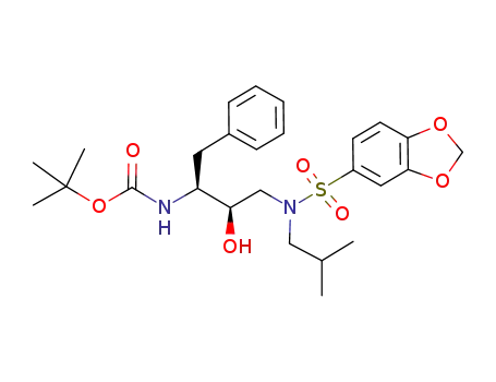 N-[(1S,2R)-3-[[(benzo-[1,3]-dioxole-5-sulfonyl)](isobutyl)amino]-1-benzyl-2-hydroxypropyl]carbamic acid tert-butyl ester