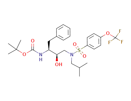 N-[(1S,2R)-1-benzyl-2-hydroxy-3-[isobutyl[[(4-trifluoromethoxy)phenyl]sulfonyl]amino]propyl]carbamic acid tert-butyl ester