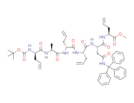 2-[2-(2-{2-[2-(2-tert-butoxycarbonylamino-pent-4-enoylamino)-propionylamino]-pent-4-enoylamino}-pent-4-enoylamino)-3-(trityl-carbamoyl)-propionylamino]-pent-4-enoic acid methyl ester
