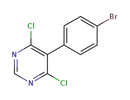 Molecular Structure of 146533-41-7 (5-(4-Bromophenyl)-4,6-dichloropyrimidine)