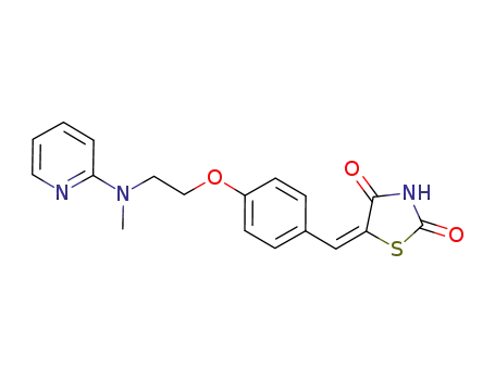 5-{-4-[2-(N-methyl-N-(2-pyridyl)-amino)-ethoxy]-benzylidene}-2,4-thiazolidinedione