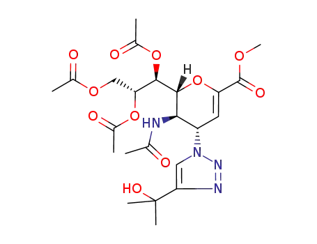 5-acetylamino-4-[4-(1-hydroxy-1-methylethyl)-[1,2,3]triazol-1-yl]-6-(1,2,3-triacetoxypropyl)-5,6-dihydro-4H-pyran-2-carboxylic acid methyl ester