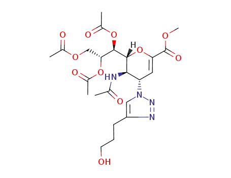 5-acetylamino-4-[4-(3-hydroxypropyl)-[1,2,3]triazol-1-yl]-6-(1,2,3-triacetoxypropyl)-5,6-dihydro-4H-pyran-2-carboxylic acid methyl ester
