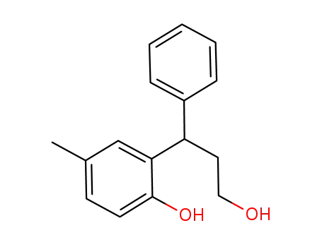 Molecular Structure of 851789-43-0 (2-(3-Hydroxy-1-phenylpropyl)-4-methylphenol)