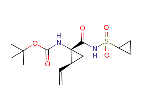 Molecular Structure of 630421-48-6 (t-Butyl(1R,2S)-1-(cyclopropylsulfonylcarbamoyl)-2-vinylcyclopropylcarbamate)