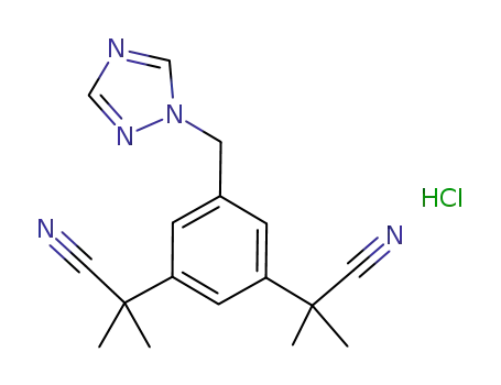2,2'-[5-(1H-1,2,4-triazol-1-ylmethyl)-1,3-phenylene]-di(2-methylpropionitrile) hydrochloride