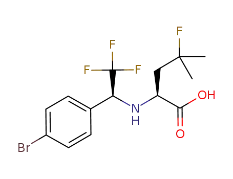 N-[(1S)-1-(4-bromophenyl)-2,2,2-trifluoroethyl]-4-fluoro-L-leucine