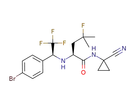 N2-[(1S)-1-(4-bromophenyl)-2,2,2-trifluoroethyl]-N1-(1-cyanocyclopropyl)-4-fluoro-L-leucinamide