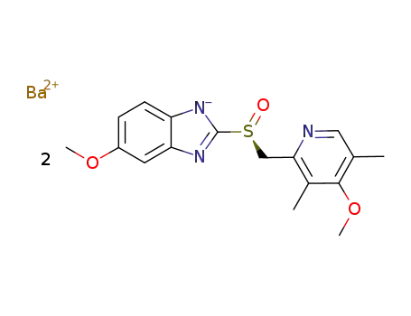 5-methoxy-2-[(S)-(4-methoxy-3,5-dimethyl-2-pyridinylmethyl)sulphinyl]-1H-benzimidazole barium salt