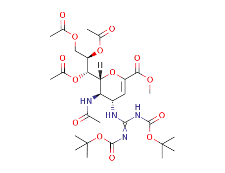 (1S,2R)-1-((2R,3R,45)-3-acetamido-4-(2,3-bis(tert-butoxycarbonyl)guanidino)-6-(methoxycarbonyl)-3,4-dihydro-2H-pyran-2-yl)propane-1,2,3-triyl triacetate