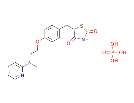 5-[[4-[2-(methyl-2-pyridinylamino)ethoxy]phenyl]methyl]-2,4-thiazolidinedione phosphate