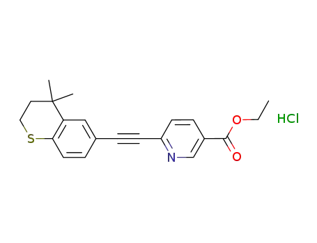 6-[2-(4,4-dimethylthiochroman-6-yl)ethynyl] nicotinic acid ethyl ester hydrochloride