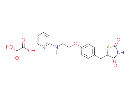 5-[4-[2-(N-methyl-N-(2-pyridyl)amino)ethoxy]-benzyl]thiazolidin-2,4-dione oxalate