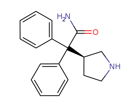 Molecular Structure of 134002-25-8 (3-(S)-(1-Carbamoyl-1,1-diphenylmethyl)pyrrolidine)