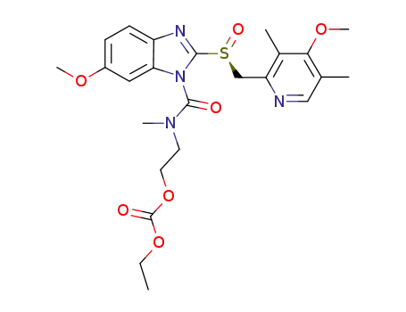 ethyl 2-[[[(S)-6-methoxy-2-[[(4-methoxy-3,5-dimethyl-2-pyridyl)methyl]sulfinyl]-1H-benzimidazol-1yl]carbonyl](methyl)amino]ethyl carbonate
