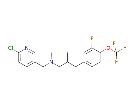 6-chloro-N-[3-(3-fluoro-4-trifluoromethoxyphenyl)-2-methylpropyl]-N-methyl-3-pyridylmethylamine