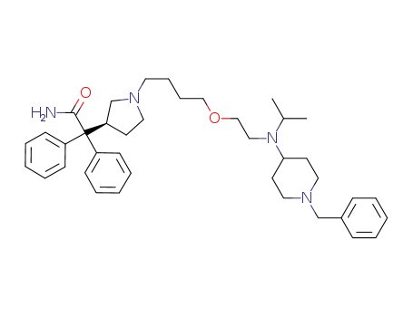 4-{N-[7-(3-(S)-(1-carbamoyl-1,1-diphenylmethyl)pyrrolidin-1-yl)-3-oxahept-1-yl]-N-(isopropyl)amino}-1-benzylpiperidine