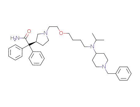 4-{N-[7-(3-(S)-(1-carbamoyl-1,1-diphenylmethyl)pyrrolidin-1-yl)-5-oxahept-1-yl]-N-(isopropyl)amino}-1-benzylpiperidine