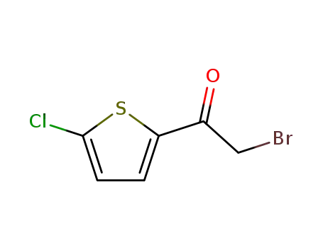 Molecular Structure of 57731-17-6 (2-BROMO-1-(5-CHLORO-THIOPHEN-2-YL)-ETHANONE)